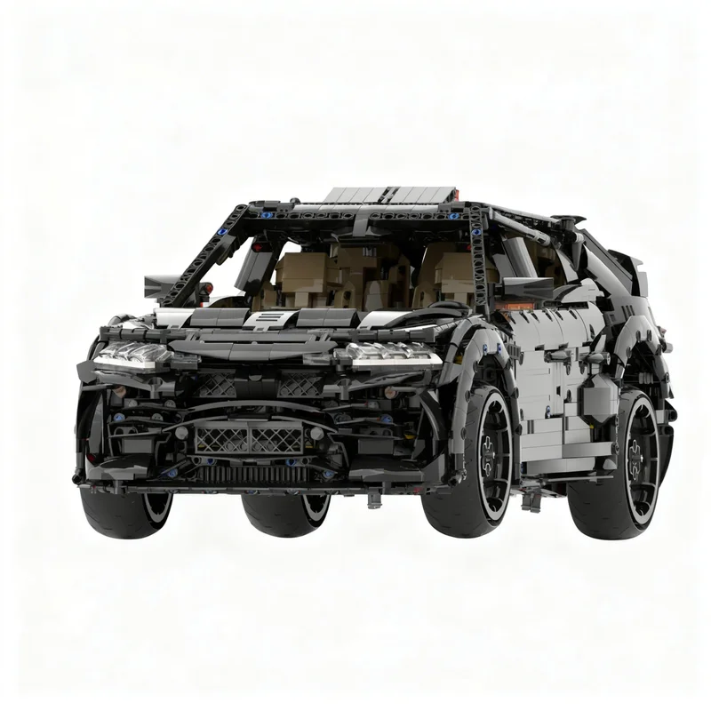 Фото 3962 детали MOC Mansory Venatus Black Lamborghini Urus: Конструктор, игрушка, строительные блоки, подарок на Рождество, день рождения, креативный DIY-набор №2