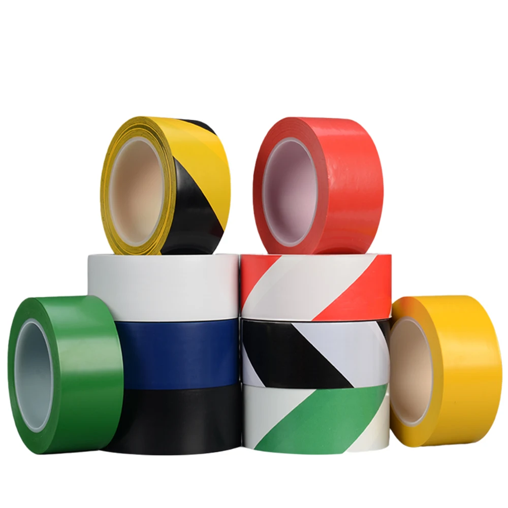 

Warning Tape Caution Mark Safety Landmark Fire Warning Isolation PVC Floor Zebra Crossing Color Sign Sticker Tape 1 Roll