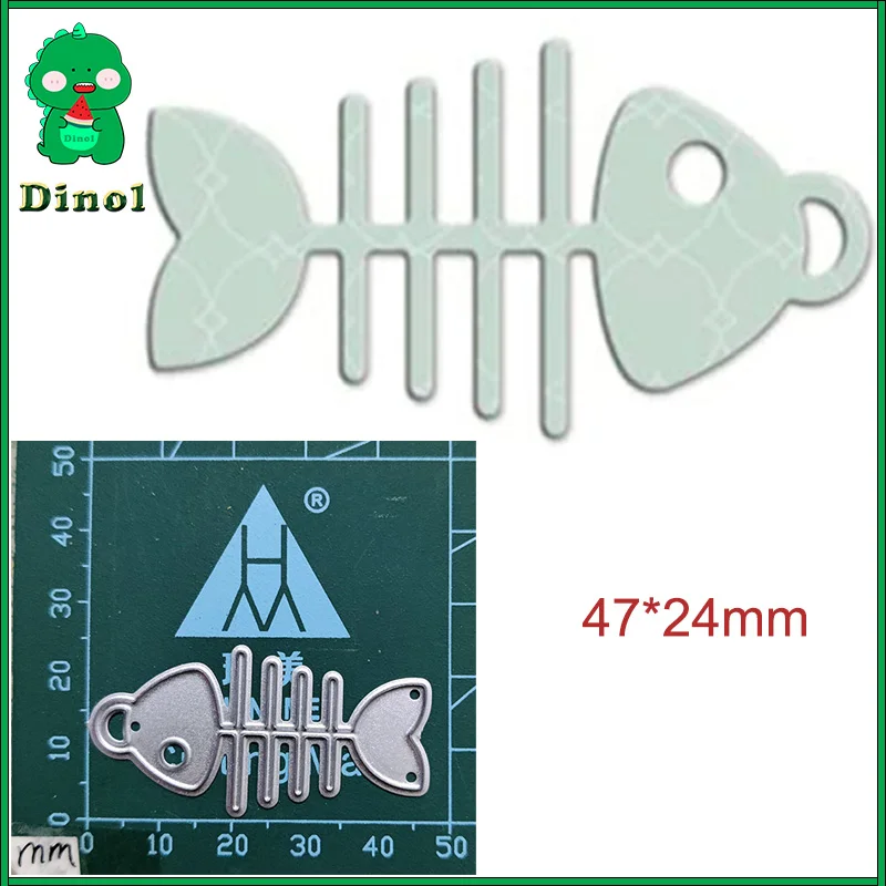 (16 видов конструкций) 47x24 мм этикетка в виде рыбьей кости «сделай сам» рельефная металлическая высечка Скрапбукинг рельефный шаблон трафаретные штампы