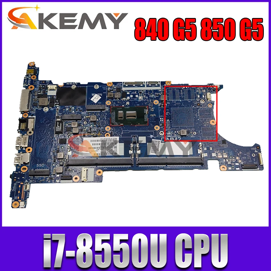 

HSN-I13C 6050A2945601 For HP ZBook 15U G5 ZBook 14U G5 840 G5 850 G5 laptop motherboard L15520-601 L15520-001 with i7-8550U CPU