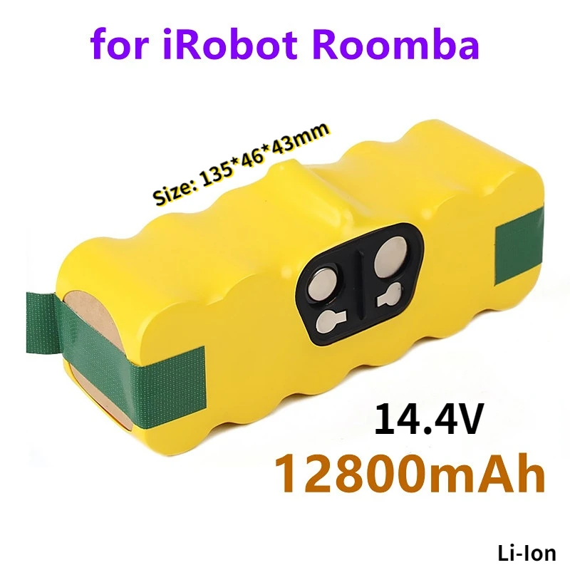 Сменный никель-металлогидридный аккумулятор 14,4 В, 12800 мАч для iRobot Roomba серии 500, 600, 700, 800, 880, 760, 530, 555, 560, 581