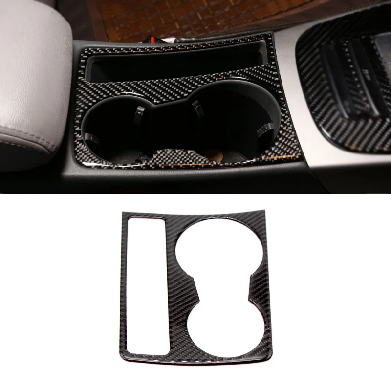

For Audi A4 A5 2009 2010 2011 2012 2013 2014 2015 2016 Car Interior Carbon Fiber Water Cup Holder Decor sticker Trim Cover