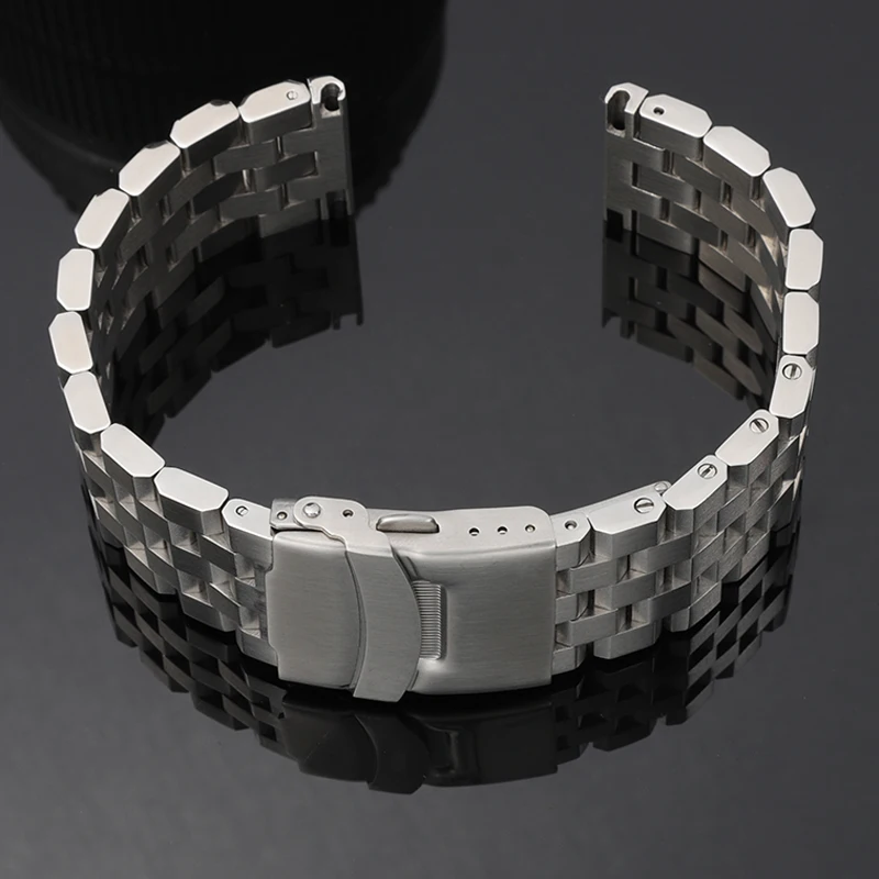 For IWC mark 17 18 watch with pilot strap metal stainless steel men's watch with chain accessories 20mm 22mm 24mm