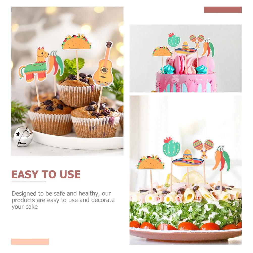 16 шт. декоративный Топпер для торта в мексиканском стиле