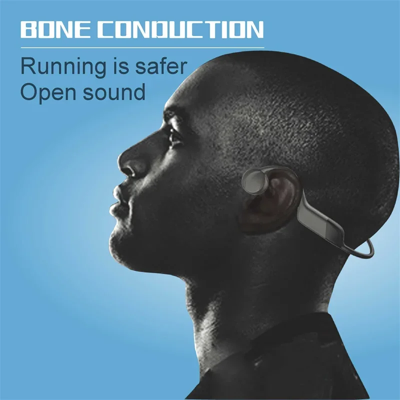 

IPX8 Bone Conduction Headphones Not In-ear Sports Earphone Waterproof Wireless Headset Hands-free For Running With 32G Memory