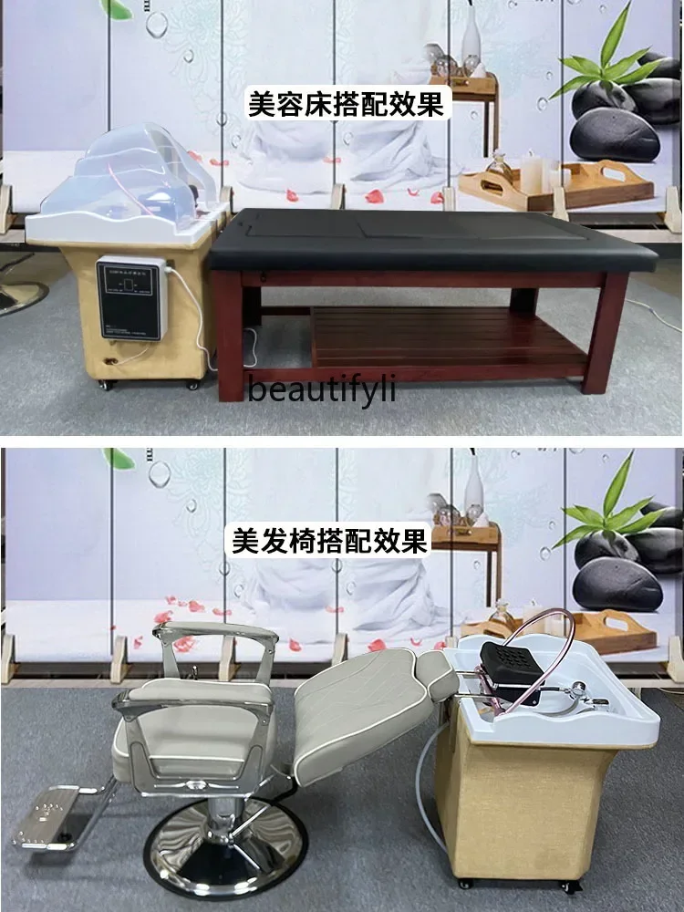 Мобильный уход за головой раковина для шампуня с водной циркуляцией Женская