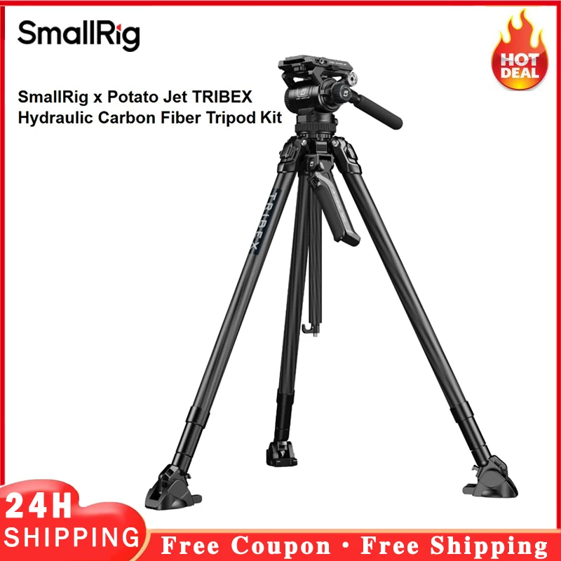Комплект гидравлического штатива SmallRig x Potato Jet Tribex из углеродного волокна для