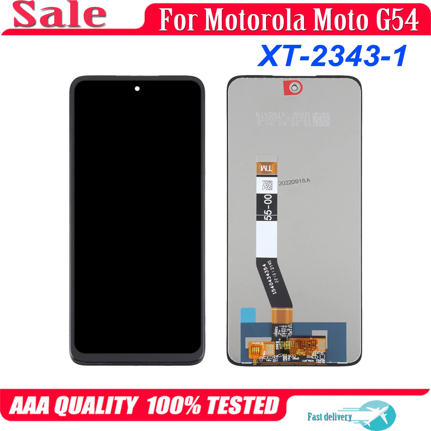 Оригинальный сенсорный ЖК-дисплей 6,5 дюйма для Motorola Moto G54