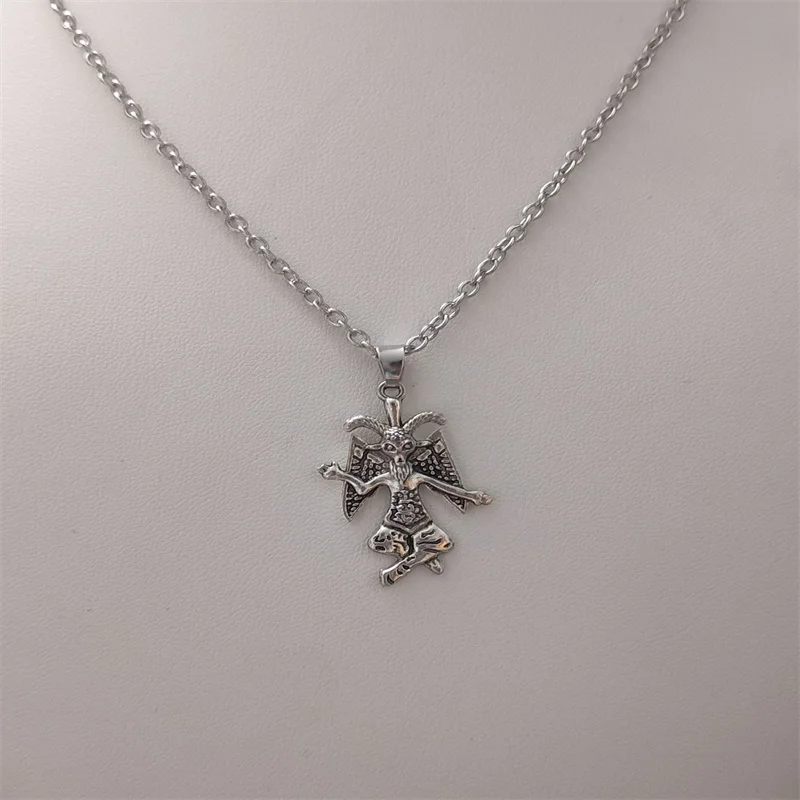 Ожерелье с подвеской Baphomet-затемненное колье левой ручкой для путешествий