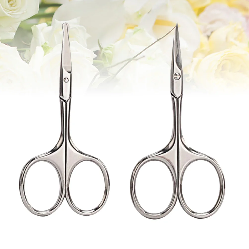 

2pcs Scissors Portable Stainless Steel Hair Trimmer Cutting Tool for Salon
