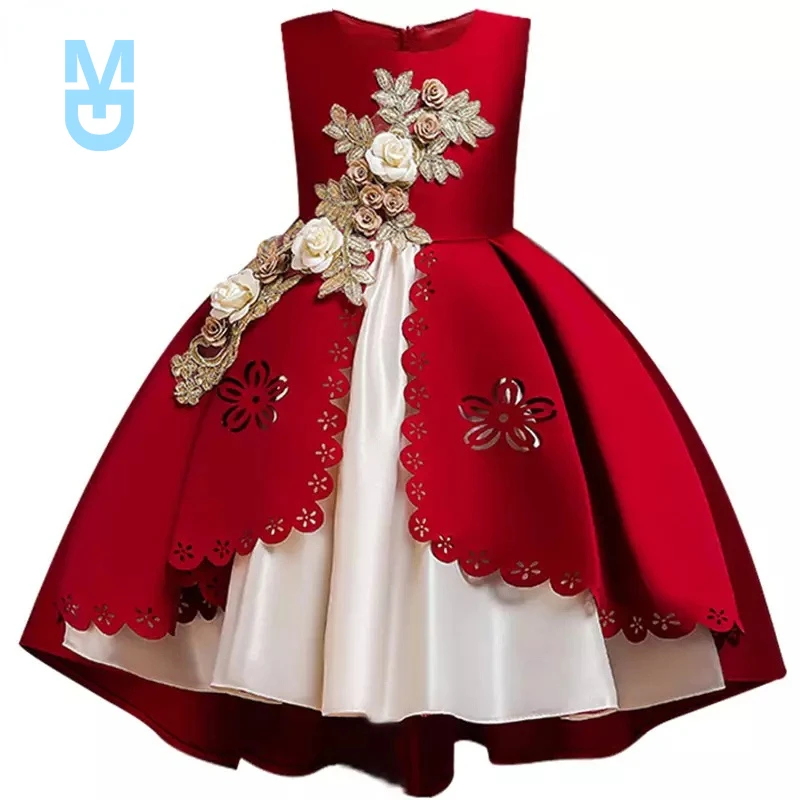 

New Elegant Children Princess Dresses For Girl Evening Party Dress Flower Girls Wedding Dress Kids Dress Girls Christmas Cos