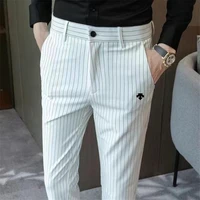 golf pants men golf clothing springautumn business casual golf trousers mens waist elastic pants golf wear male stripe pants