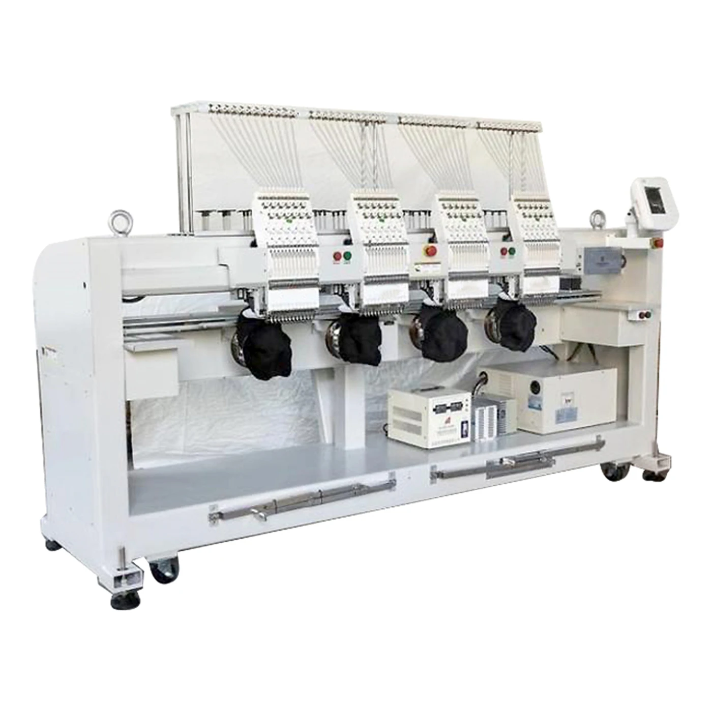 

Lewanjoy Four Heads Embroidery Machine High Speed 9/12/15 Needles Simple 3D Hats Computer Embroider Shop