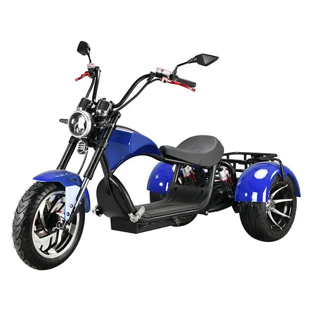 

HEZZO18" 60V 3000W Fat Tire 3 wheel electric scooter motorcycle 20ah EU Warehouse Electric city coco citycoco trike for sale