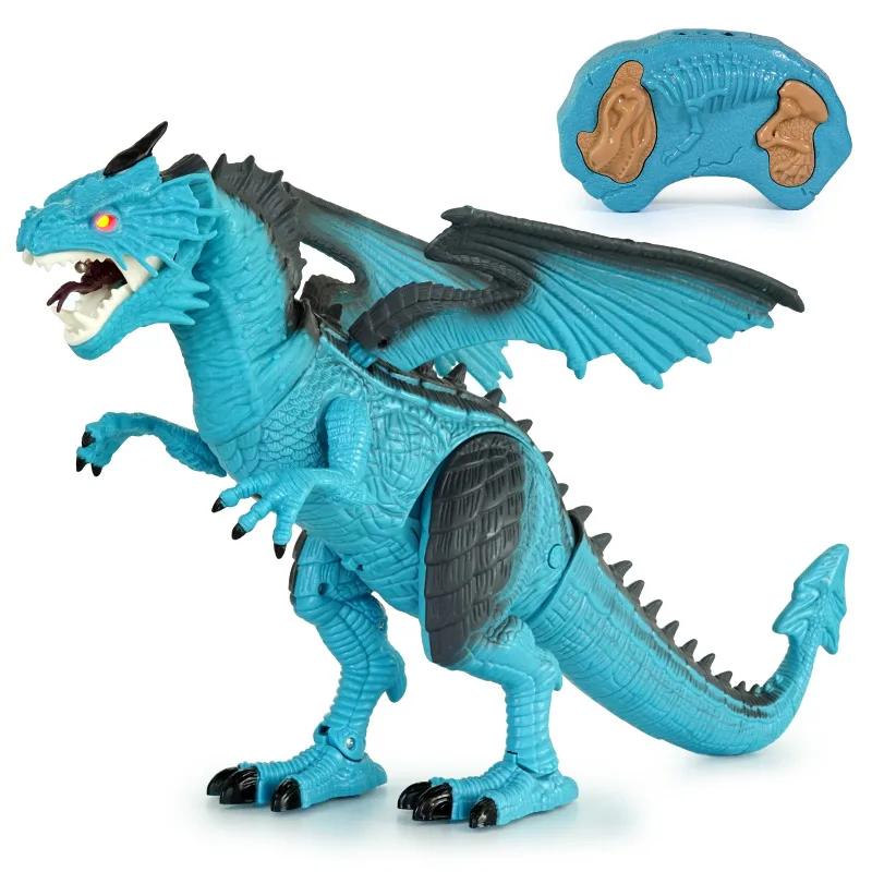 

Simulation Dinosaur Spray Dragon Roar Walking Electric Remote Control Children's Toy Bionic Animal Model Boy Birthday Gift 45cm