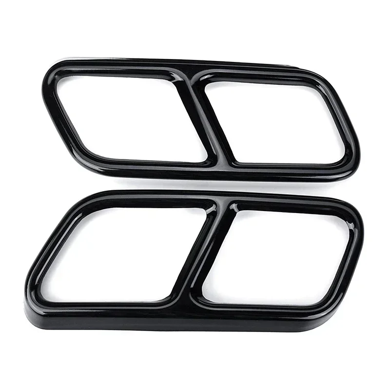 1 пара глянцевых черных/серебристых задних двойных чехлов для выхлопных труб из нержавеющей стали для Mercedes Benz S class 10-17 W221 киршнер сабрина дж проклятие серебристых волков