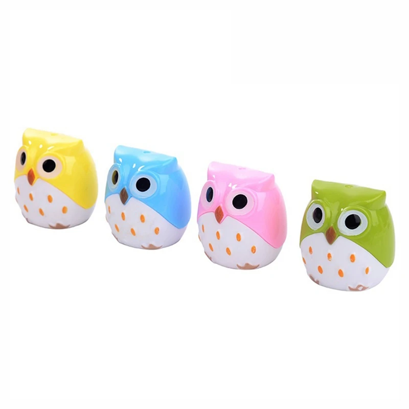 

24Pcs Cute Pencil Sharpener Stationery Double Hole Owl Student Stationary Animal Pencil Sharpeners For Kids School