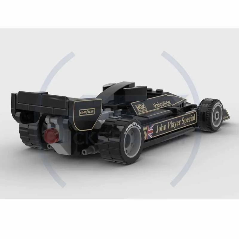 MOC- 206702 Строительный блок F1 раллийный автомобиль цветок 78 мини-гоночная модель 168