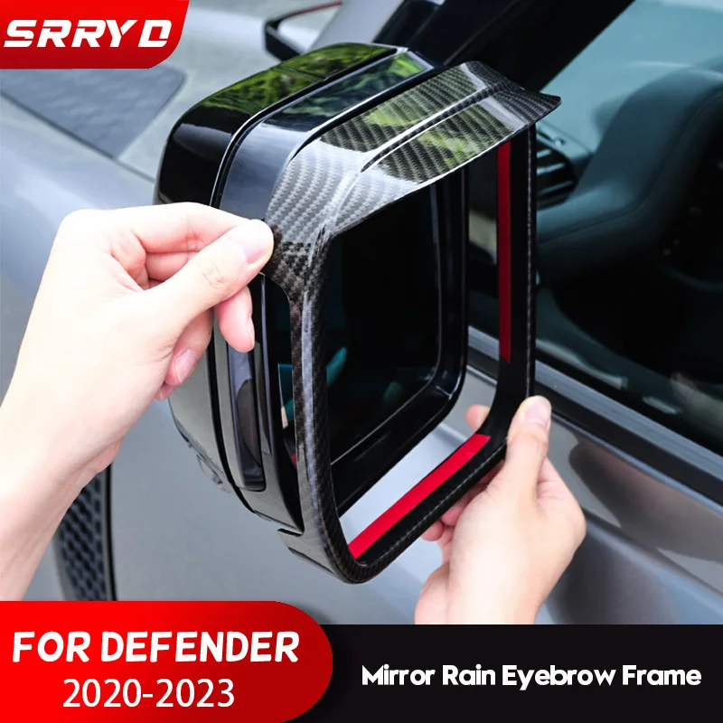 

For Land Rover Defender 90 110 2020-2022 ABS Car Exterior Mirror Rain Eyebrow Frame Decorative Sticker Car Accessories