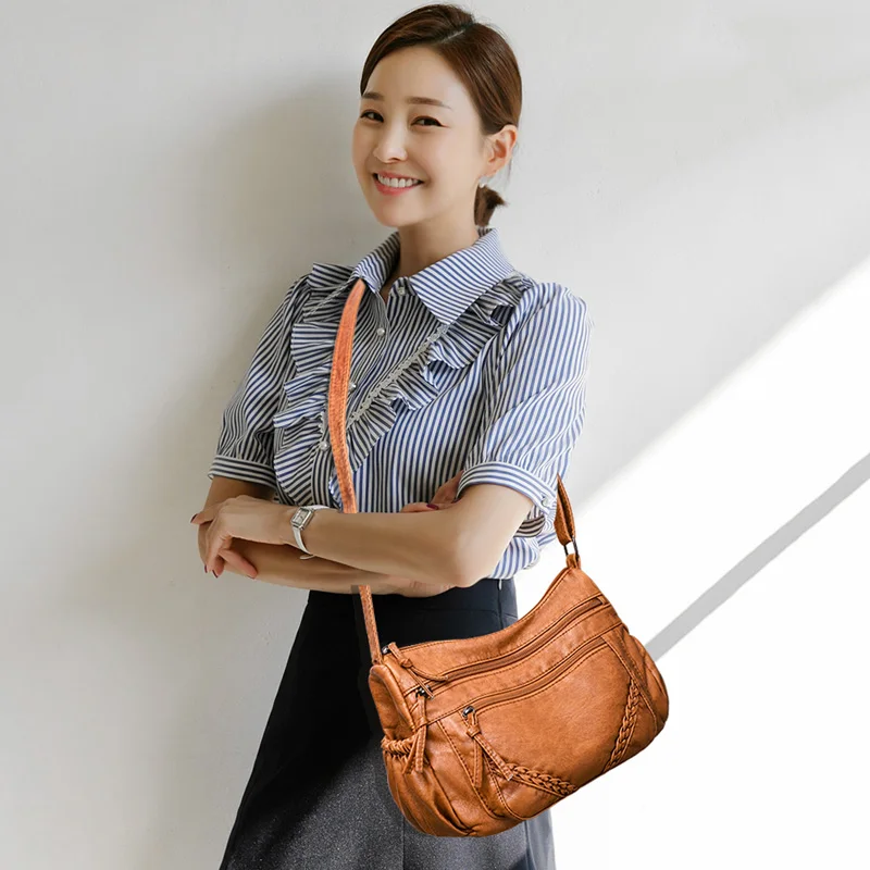 Винтажная сумка на плечо для женщин дизайнерский мессенджер из