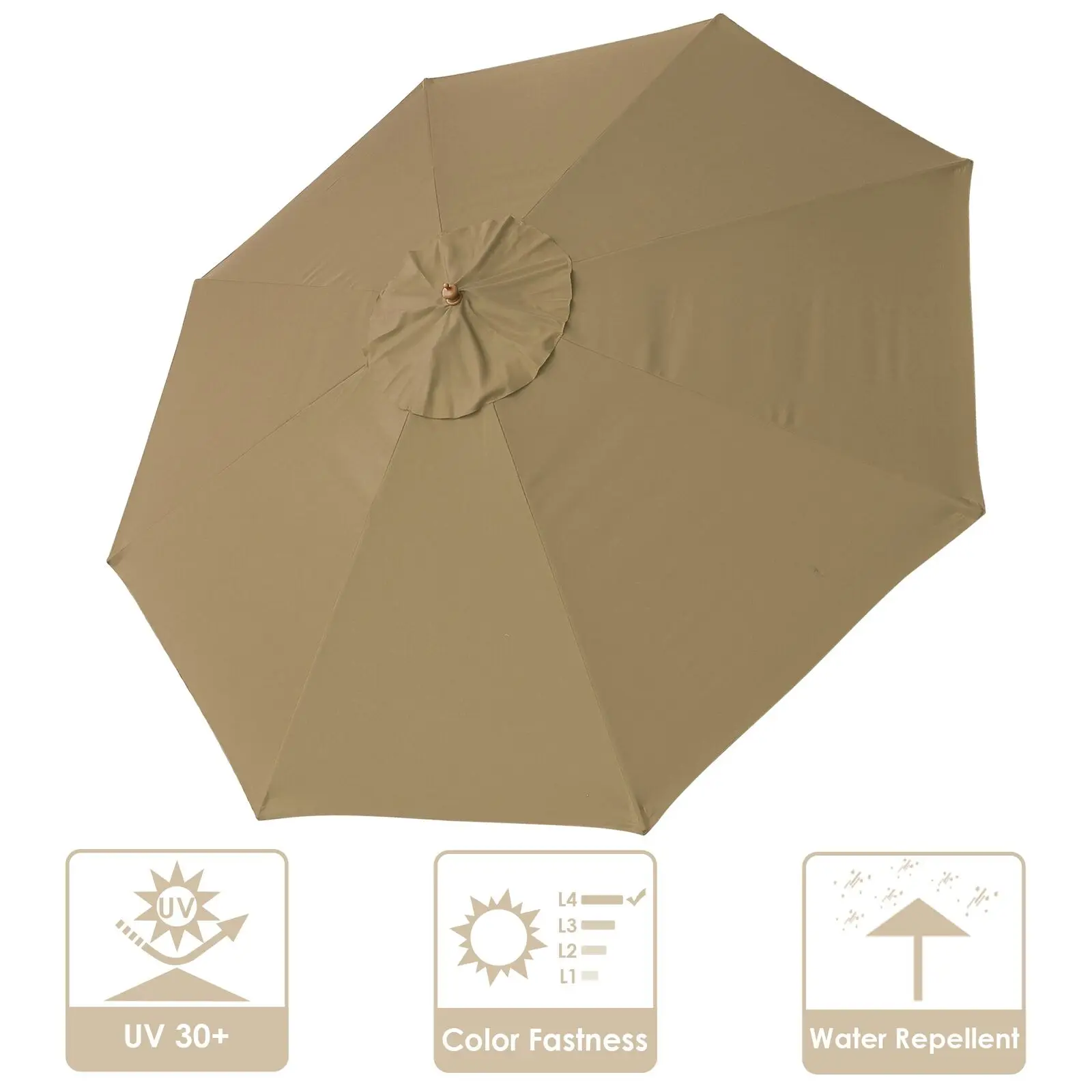 

13 футов Прочная полиэфирная ткань Универсальная замена наружный Зонт навес