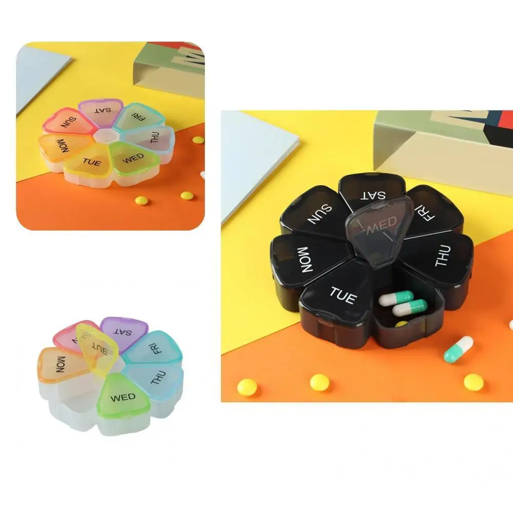 

Pill Storage Box Useful Eco-friendly Non-slip Beads Box Dispenser Multi-grid Cases for Elder Beads Box Sundries Storage