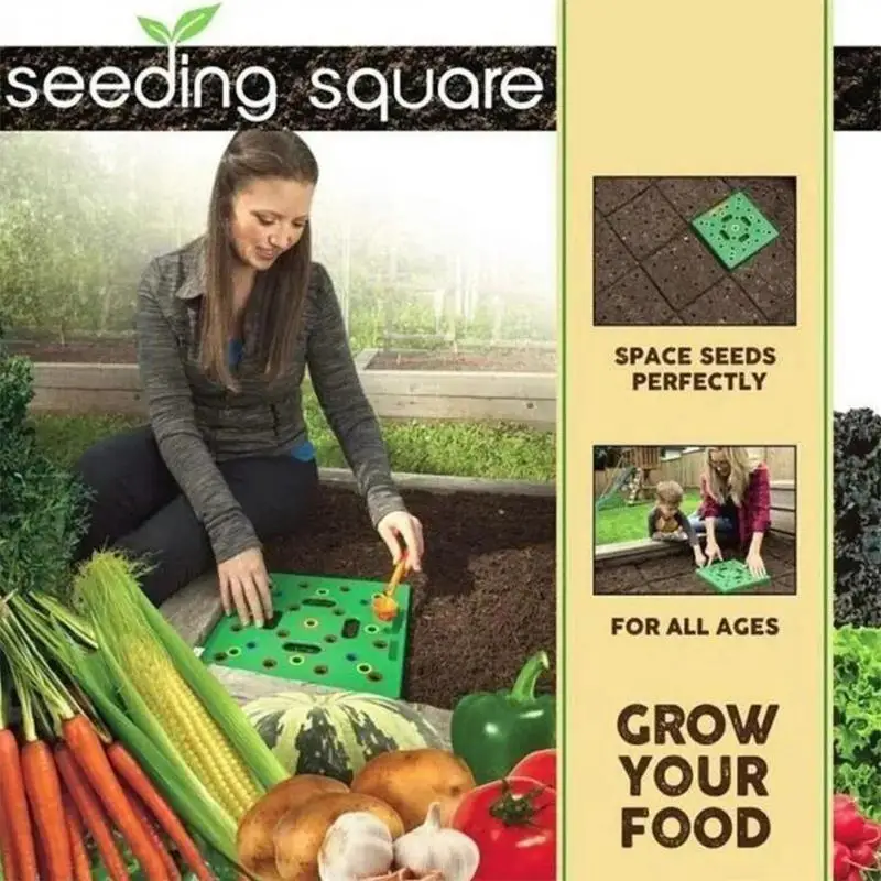 

Simple Seeding Square Tray Seed-Sowing Template Gardening Seed And Seedling Spacer Tool Coded Spacing Grow Plate for Planting