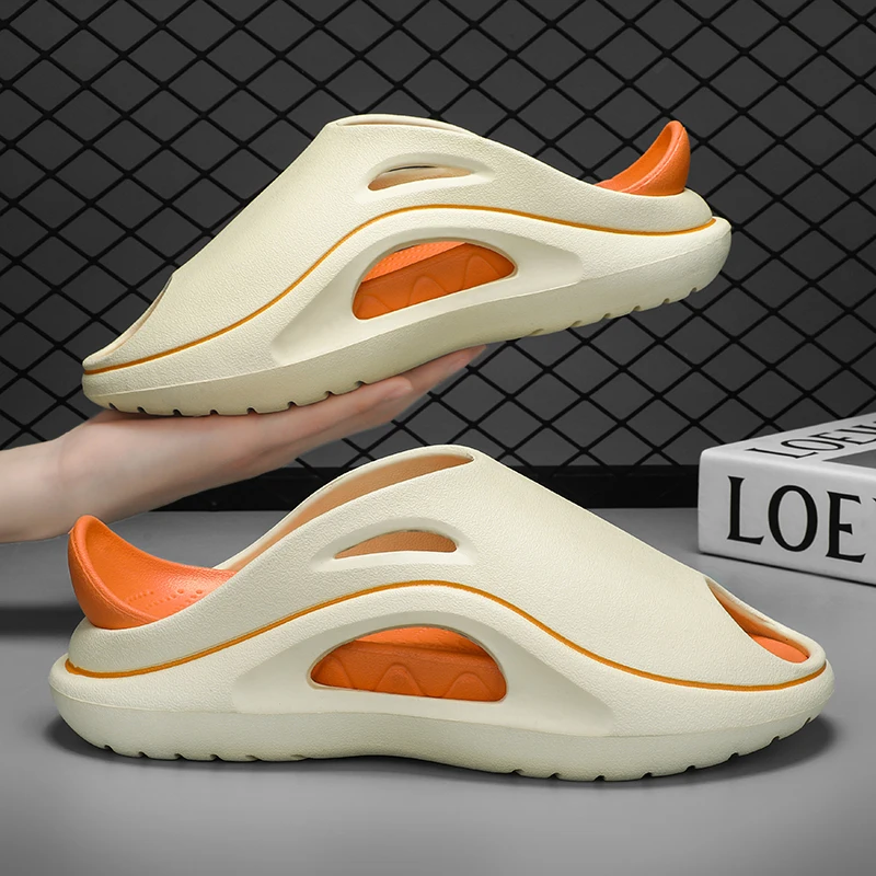 Thick Platform Bathroom Home Slippers men Fashion Soft Sole EVA Indoor Slides men's Sandals 2023 Summer Non-slip Flip Flops