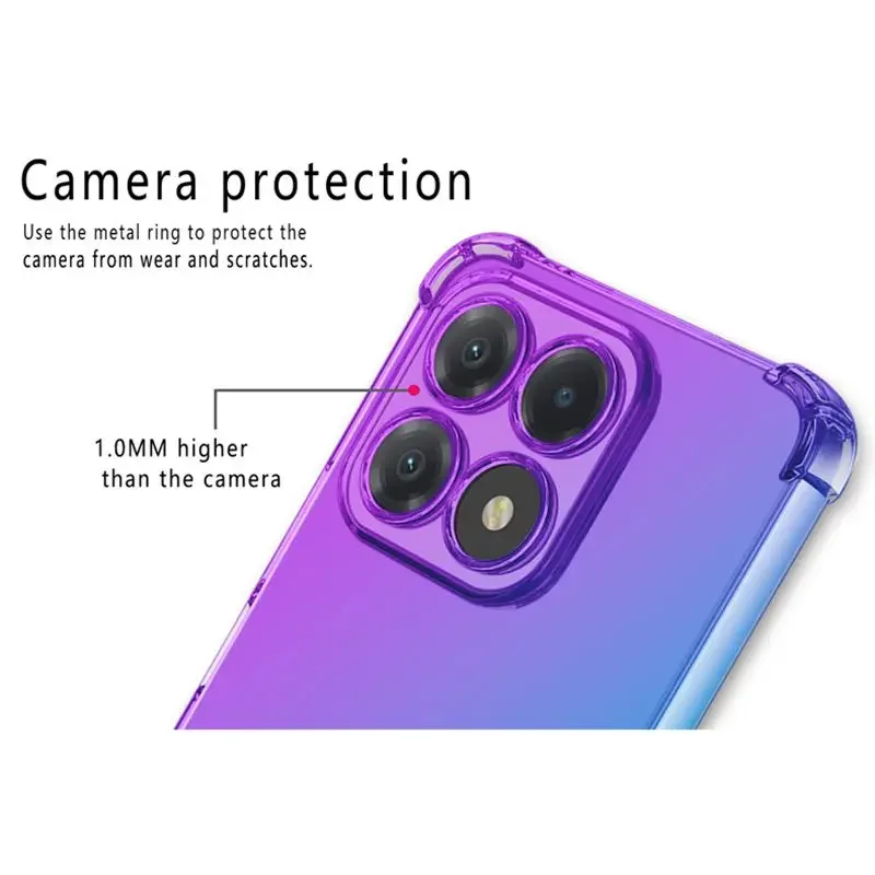 Фото Противоударный градиентный ТПУ телефон для Honor X6b X8b X7b чехол X8a X7a X6a X5 Plus X6 X8 защитный чехол Fundas Coque Capa №5