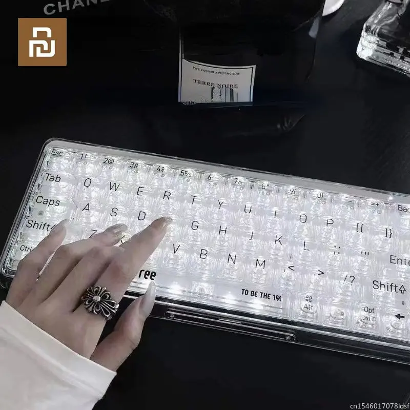 

Механическая игровая клавиатура Youpin Lofree 1%, прозрачная, беспроводная, Bluetooth, 68 клавиш, с возможностью горячей замены, красный переключатель, для ПК, ноутбука