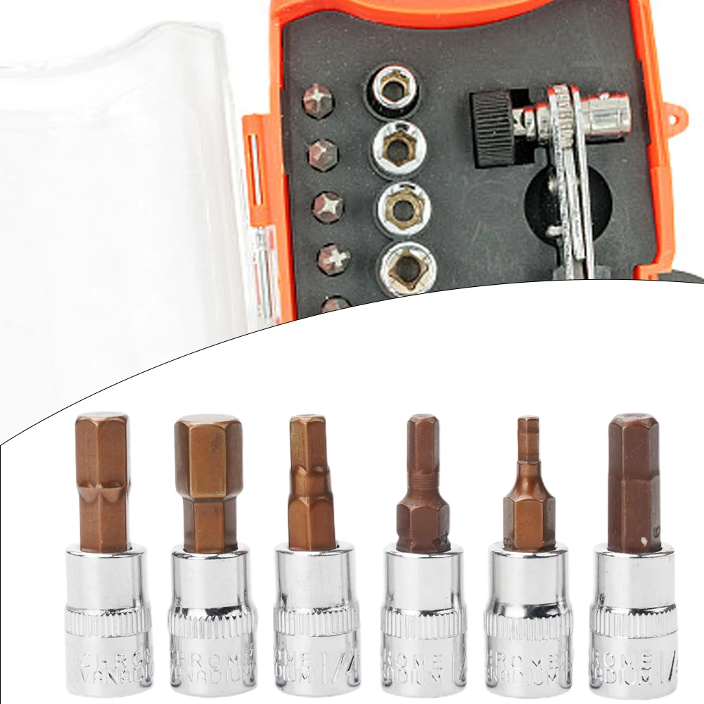 6 шт. Набор бит для отвертки 1/4 дюйма H3 H4 H5 H6 H8 H10
