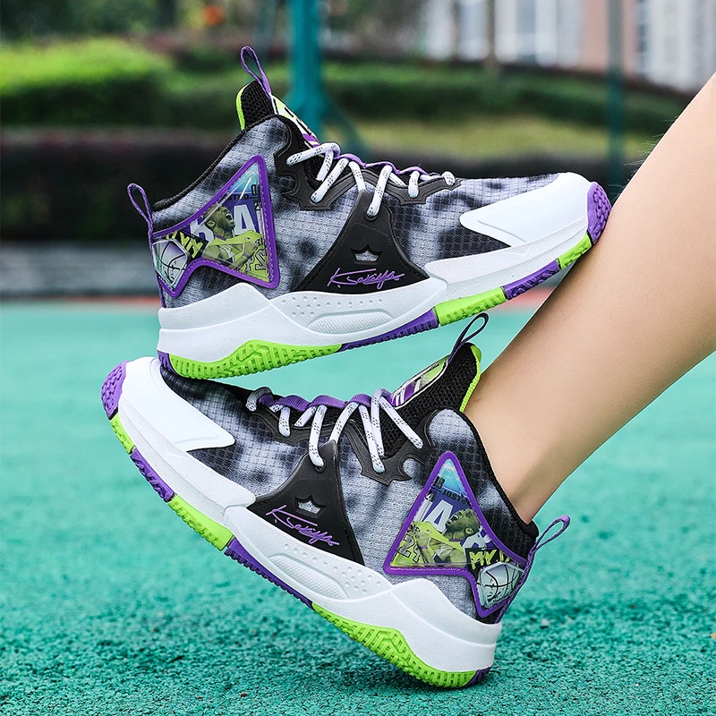 2023 New Children's Basketball Shoes For Boys Girls Non-slip Kids' Sneakers Sport Shoes Lightweight Outdoor Trainers Footwear
