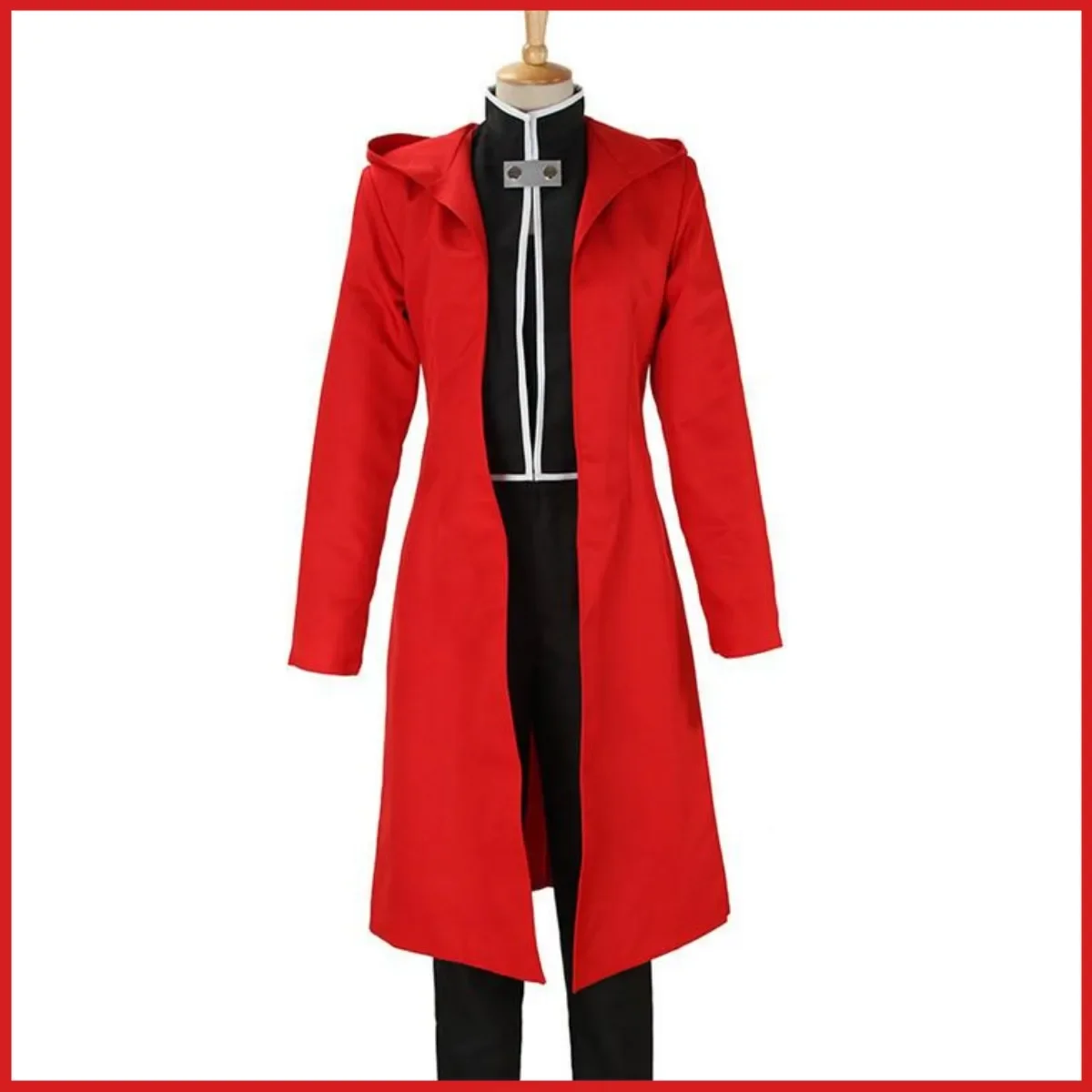 Косплей-костюм Эдварда Элрика из аниме цельнометаллического алхимика красный