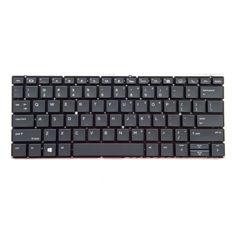 

Английская клавиатура для hp EliteBook x360 830 G5, x360 830 G6, сменная американская раскладка с подсветкой без рамки, Черная