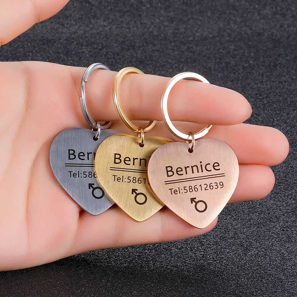

Customized Dog Cat Pet ID Tags Metal Name Tags for Puppies Cat Anti-Lost Pet Nameplate for Dogs Personalized Pet Accessories