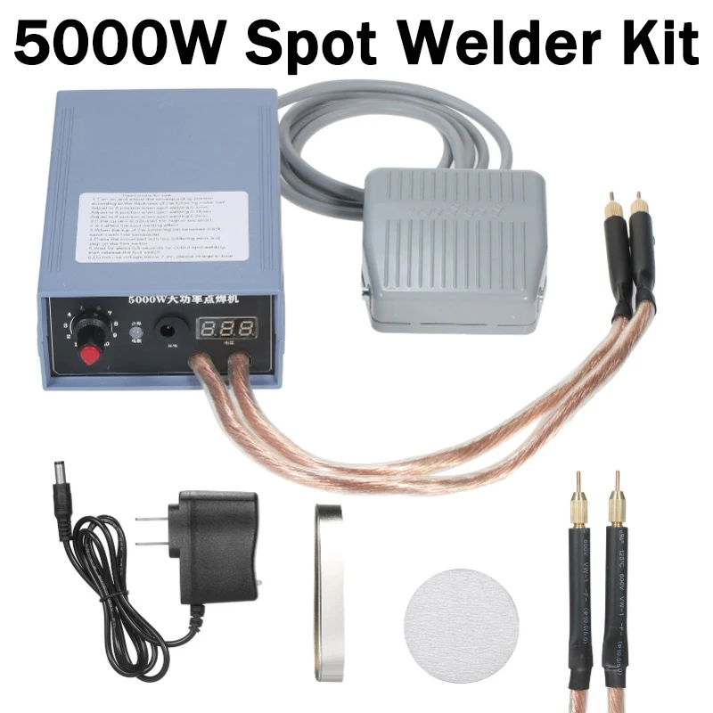 

5000W Mini Spot Welder Machine DIY Kit 18650 Battery Pack Welding Tools Portable WeldingPen Machine 0.15MM Nickel Strip