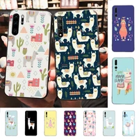 yinuoda kawaii cute llama alpaca animals cartoon phone case for huawei p30 40 20 10 8 9 lite pro plus psmart2019