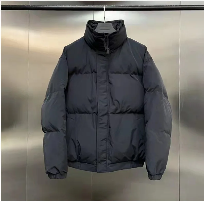 Mens Fashion Reflective Stand Collar Thickened Warm Jacket  Brand Bread Jackets Outdoor Simple Sports Jacket Winter Coat