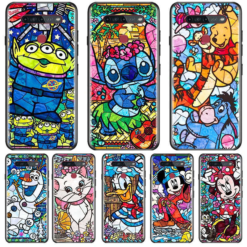 

Cute Stitch Mary Cat Art Phone Case Black For LG Q60 V60 V50S V50 V40 V30 K92 K71 K61 K51S K41S K50S K22 G8 G8X ThinQ