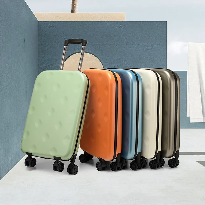 20 Inches Universal Wheel Password Trolley Case Female Large-capacity Front Opening Business Travel Suitcase Foldable Luggage