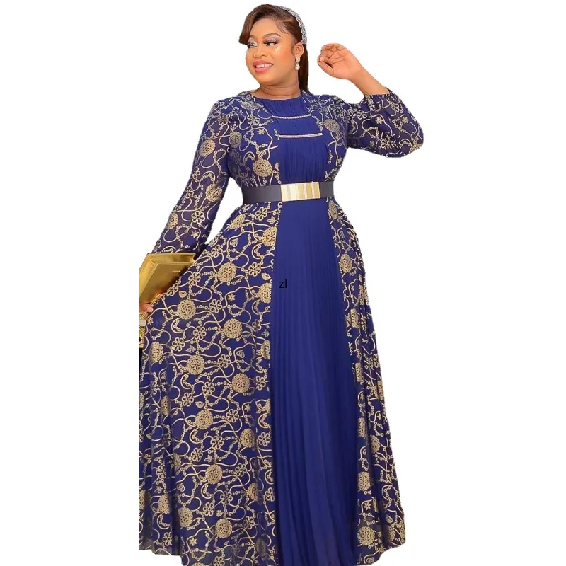 

Ramadan Eid Blue Abaya Dubai Muslim Hijab Modest Dress Turkey Islam Abayas For Women Robe Longue Femme Caftan Marocain
