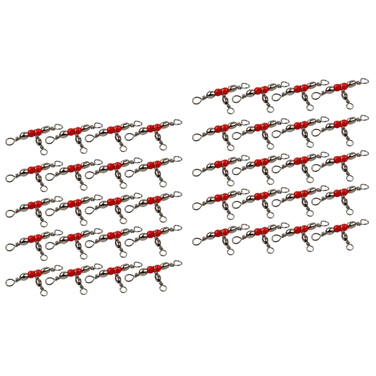 

40 pcs Three-way Swivels Triple Swivels Line Connectors Swivel Tackle Accessories