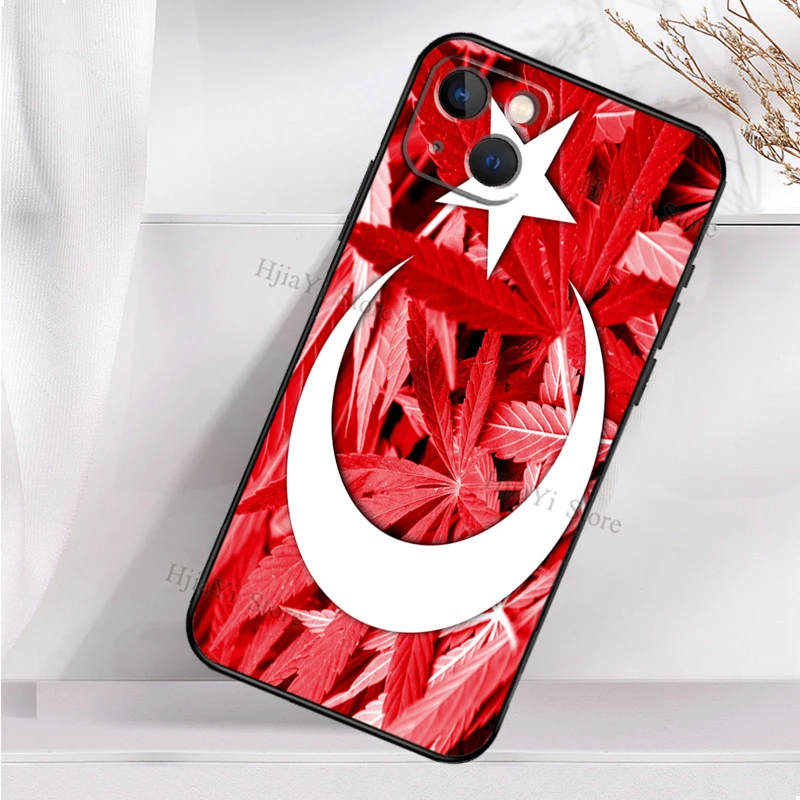 Силиконовый чехол с турецким флагом для iPhone 11 14 12 13 Pro Max Mini X XR XS 6 7 8 Plus SE 2020 - купить