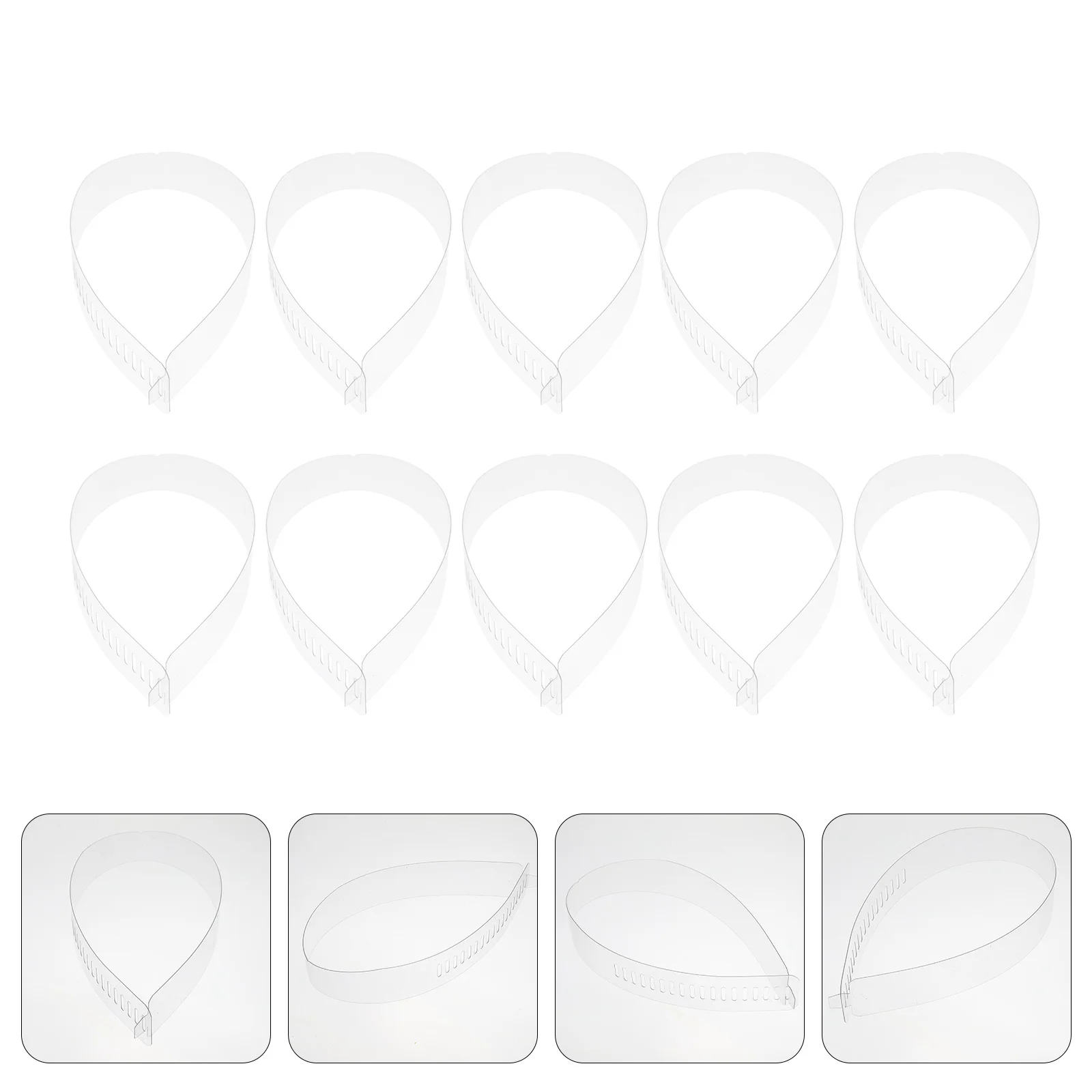 

100 Pcs Shirt Collar Practical Strips Fix Plastic Sheer Fixing Tools Travel Journey