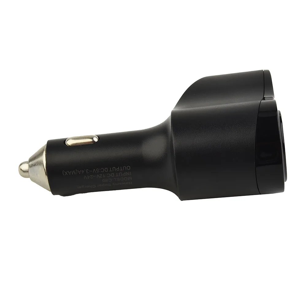 

Dual USB Car Charger Digital Display USB Port Splitter 12V-24V Socket Power Cigarette Lighter Outlet Auto Fast Charger