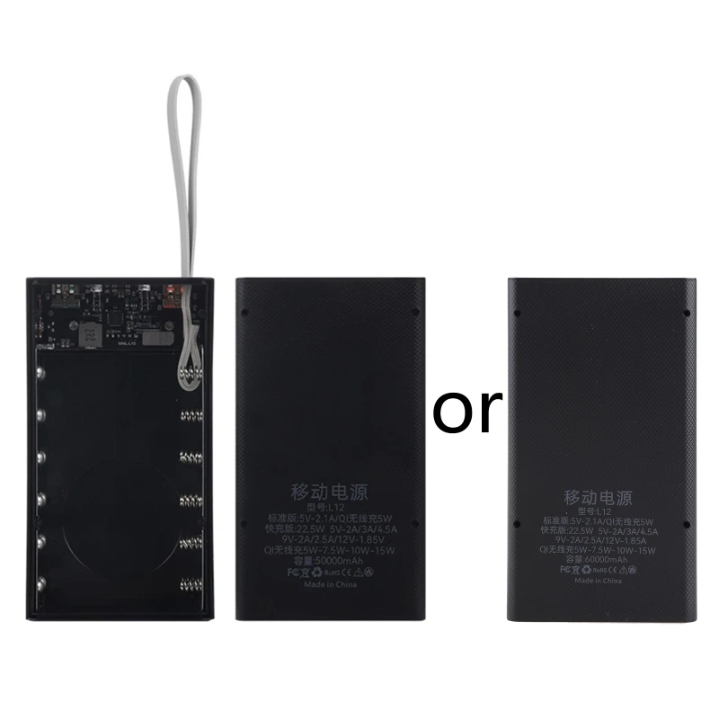 

22.5W Quick Charge Power Bank 18650 for CASE Lithium Battery Holder Fast Charger