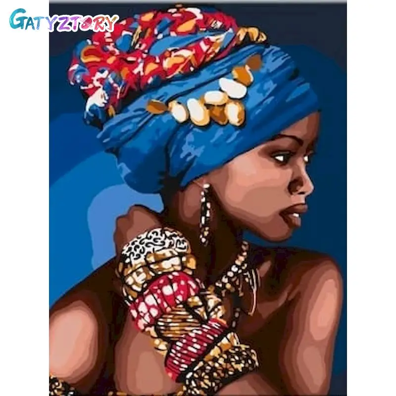 

GATYZTORY DIY Pictures By Number Portrait Kits Home Decor Painting By Numbers Woman Drawing On Canvas HandPainted Art Gift