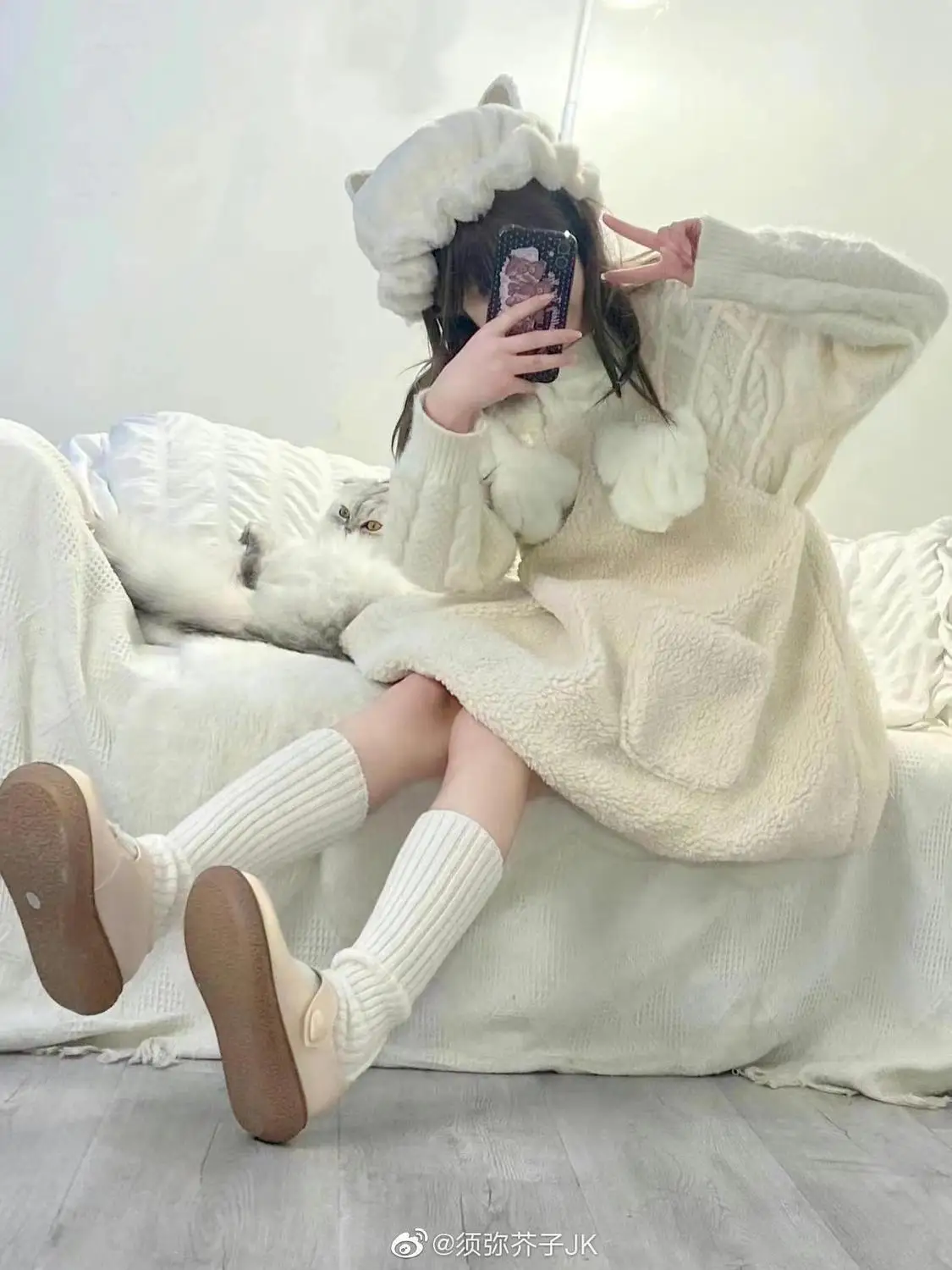 Осенне-зимняя Мягкая юбка coalfall baa с овечьими цветами Милая из искусственной