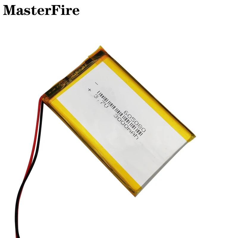 

3.7V 3000mah Rechargeable Lithium Polymer Battery 605080 for Power Bank Game Player Air Purifier Tablet PC MID PAD Batteries