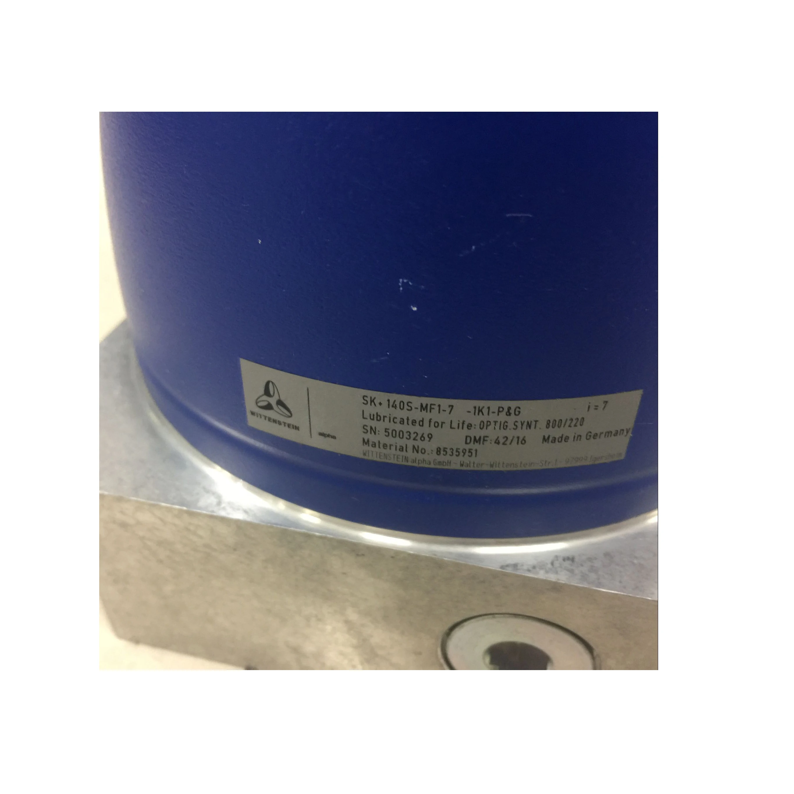 Редуктор WITTENSTEIN SK+140S-MF1-7-1K1-P&ampG